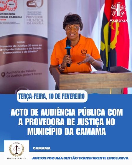 Camama Recebe Audiência Pública com a Provedora de Justiça